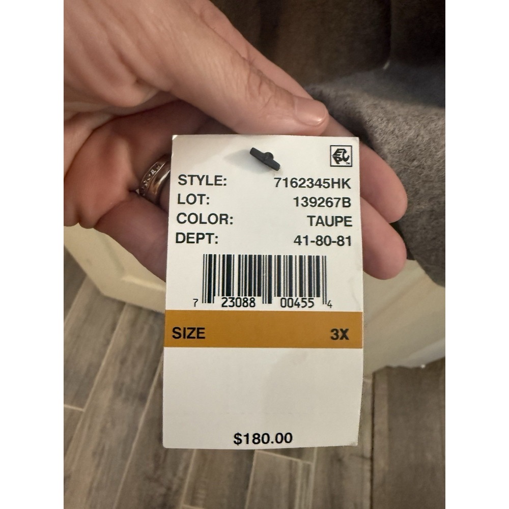 London Fog Women's Pea‎ Coat 3x Wool Blend Tan/Beige NWT MSRP $180 Lined - Picture 4 of 11